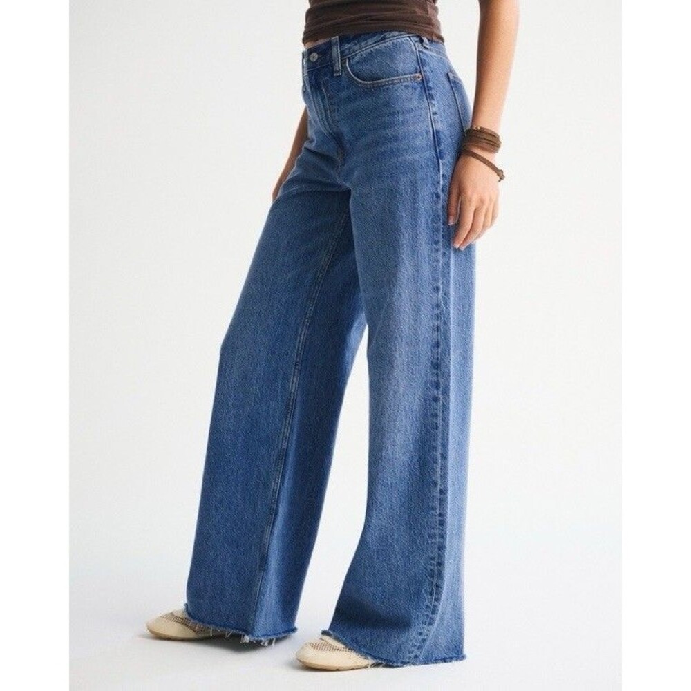 Abercrombie Fitch Jeans The Wide Leg High Rise Denim Jeans SZ 24